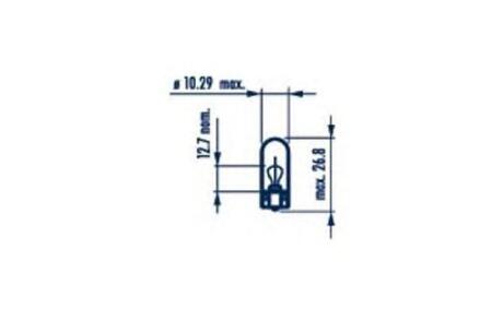 Лампа доп. освещ. STANDARD 12V W2,2W 2,2W W2,1x9,5d (картон) (мин. 10 шт.) NARVA 17059