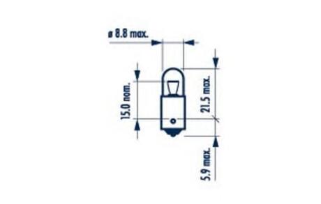 171314000 Лампа T4W 12V 4W BA9S (блістер 2 шт.) NARVA 17131