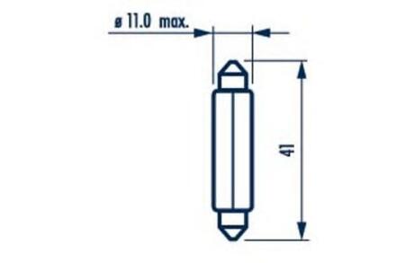 173143000 Лампа C10W 12V 10W SV8,5 11X41 |FESTOON 41mm| (10шт) NARVA 17314
