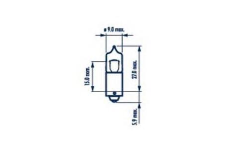 Лампа доп. освещ. STANDARD 12V H10W 10W BA9s (картон) (мин. 10 шт.) NARVA 17833
