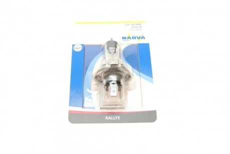 Автолампа H4 12V 100/90W P43t Rallye (блістер/ 1шт) NARVA 489014000