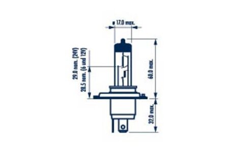 !!! Знято TWIN SET H4 12V 60/55W RANGE POWER BLUE+ NARVA 98504