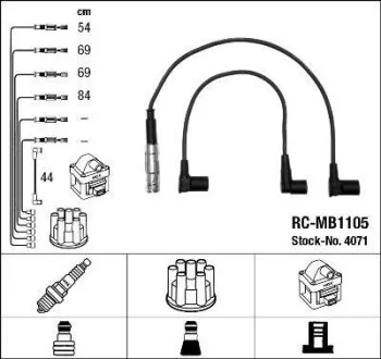 (RC-MB1105) - Комплект проводів запалювання NGK 4071
