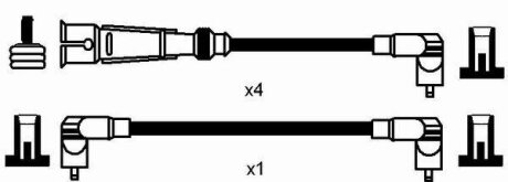 Комплект проводів високої напруги NGK 44286