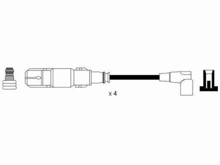 Комплект проводів високої напруги NGK 44312