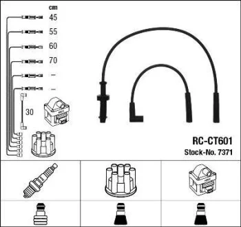 (RC-CT601) - Комплект проводів запалювання NGK 7371