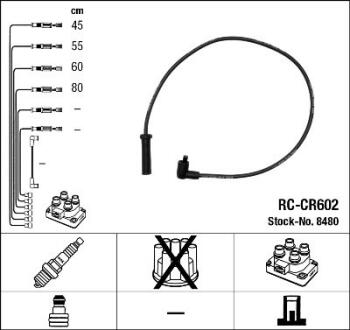 Комплекты высоковольтных проводов RC-CR602 PEUGEOT 306/405/406/806 NGK 8480
