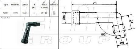 Трубки свічки запалювання NGK XD05F