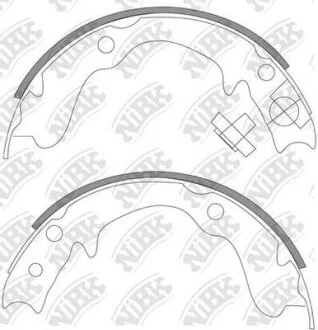 Тормозные колодки барабанные SUBARU IMPREZA 92- 1.6 NiBK FN0569