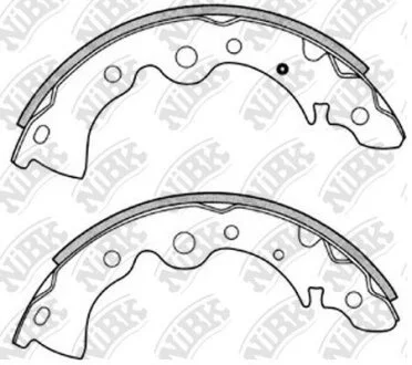 Колодки тормозные NISSAN ALMERA 00- барабан. NiBK FN1167