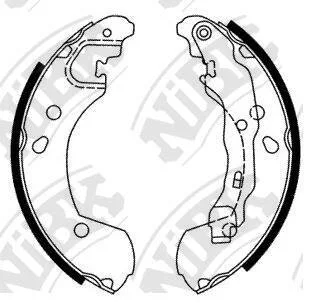 Колодки тормозные барабанные Nissan Micra K12/Note E11 NiBK FN1255