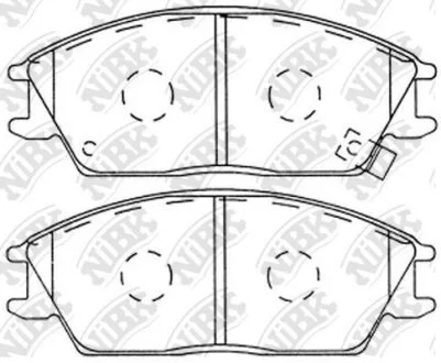 Колодка тормозная перед. HYUNDAI GETZ/LANTRA/COUPE/PONY/VERNA/SCOUPE NiBK PN0091