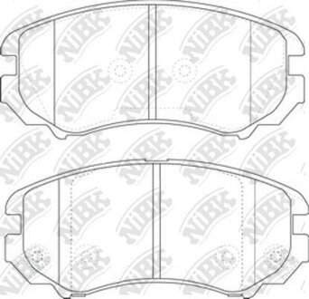 Колодка тормозная перед. HYUNDAI SONATA TUCSON 2,0 2,7 01-, COUPE 1,6 2,0 2,7 02- KIA SOUL 1,6 SPORT NiBK PN0377