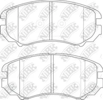 Колодка тормозная перед. HYUNDAI SONATA TUCSON 2,0 2,7 01-, COUPE 1,6 2,0 2,7 02- KIA SOUL 1,6 SPORT NiBK PN0377