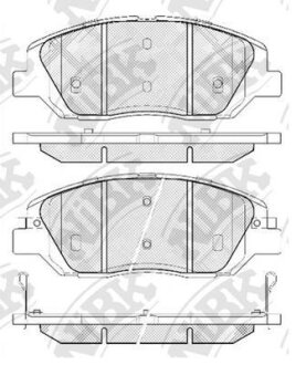 Колодка тормозная перед. HYUNDAI Santa FE 06-, KIA Sorento 09-, SSANGYONG Corando C NiBK PN0446