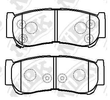 Колодка тормозная дисковые HYUNDAI Santa FE, H1 Starex, KIA Sorento, Sorento (USA), SSANGYONG Kyron, NiBK PN0447