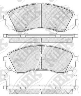 Колодки тормозные HYUN/KIA H-1/STAREX/CARNIVAL 05- перед. NiBK PN0458
