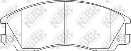 Тормозные колодки дисковые HYUNDAI TERRACAN 01- NiBK PN0853