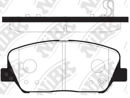 Колодки тормозные HYUN/KIA ELANTRA/CEED 11- перед.R16 NiBK PN11001