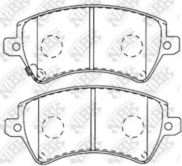 Колодки гальмівні дискові передні TOYOTA Corolla 02-07 NiBK PN1224