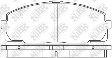 Тормозные колодки дисковые TOYOTA HIACE 92- NiBK PN1237