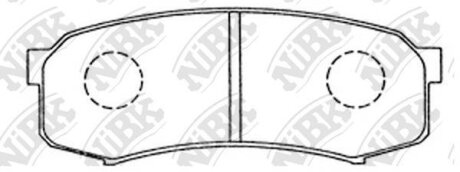 Колодки тормозные TOYOTA/LEXUS/MITSUBISHI LAND CRUISER/GX/HILUX/PAJERO 4 99- задн. NiBK PN1243