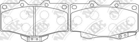 Колодки тормозные TOYOTA LAND CRUISER 90/HILUX 96- 3.4-3.0 DIESEL перед. NiBK PN1387