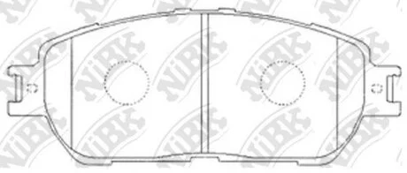 Колодка тормозная перед. LEXUS ES300, ES330, TOYOTA Alphard, Camry, Estima Emina, Windom, Sienna,* NiBK PN1480