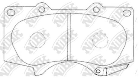 Колодка тормозная дисковые ISUZU D-Max, LEXUS GX460, GX470, MITSUBISHI Pajero, Montero (Pajero), Paj NiBK PN1482