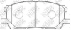 Колодка тормозная перед. LEXUS RX300, RX330, RX350, RX400h, TOYOTA Highlander, Harrier NiBK PN1497 (фото 1)