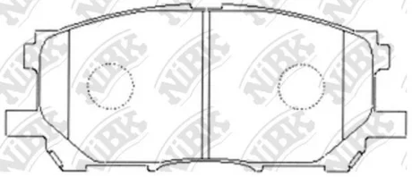 Колодка тормозная перед. LEXUS RX300, RX330, RX350, RX400h, TOYOTA Highlander, Harrier NiBK PN1497