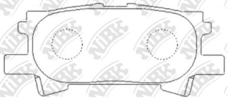 Колодка тормозная зад. LEXUS RX300, RX330, RX350, RX400h, TOYOTA Highlander, Harrier, Kluger NiBK PN1498