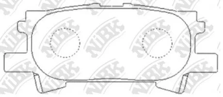 Колодка тормозная зад. LEXUS RX300, RX330, RX350, RX400h, TOYOTA Highlander, Harrier, Kluger NiBK PN1498