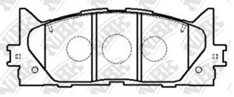 Колодка тормозная дисковые DAIHATSU Altis, LEXUS ES350, TOYOTA Camry, Avalon, Aurion NiBK PN1521