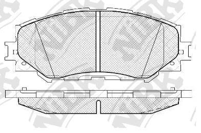Колодка тормозная перед. TOYOTA Allion, Corolla, Corolla Fielder, Ist, Raum, RAV 4, Wish, Townace, NiBK PN1524