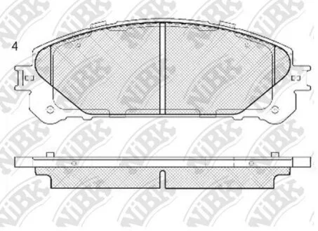 Колодка тормозная перед. TOYOTA Highlander, LEXUS NX200, NX300H, RX270, RX350, RX400H, RX450H NiBK PN1845
