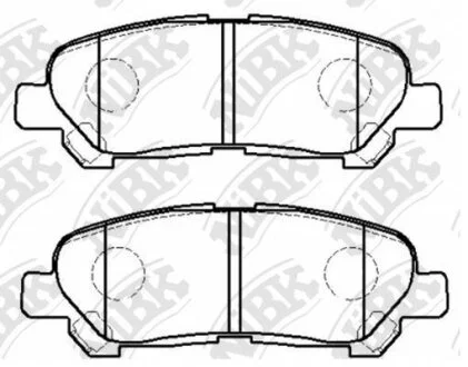 Колодка тормозная зад. TOYOTA Highlander, Kluger NiBK PN1848
