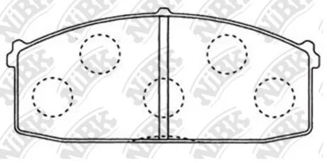 Колодки тормозные передние Nissan Laurel, Bluebird,Prairie NiBK PN2104