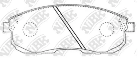 Колодка тормозная дисковые INFINITI G35, I35 (Cefiro), NISSAN Bluebird Sylphy, Cube, Tiida, Versa, W NiBK PN2201