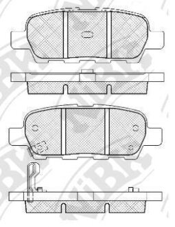 Колодка тормозная дисковые INFINITI FX35, G35, JX35, FX45, M35, EX 25, M37 (Y50,Y51), NISSAN Cube, L NiBK PN2466