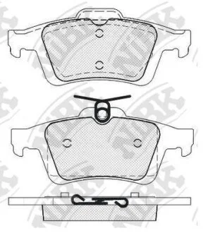 Колодка тормозная зад. CADILLAC (GM) BLS Sedan, CITROEN C5 Estate, FORD Fusion, Focus II, Focus NiBK PN2702