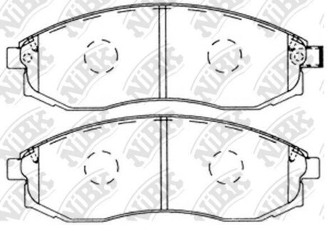 Колодки тормозные передние Nissan Maxima, Mitsubishi L200 96-07 NiBK PN2824