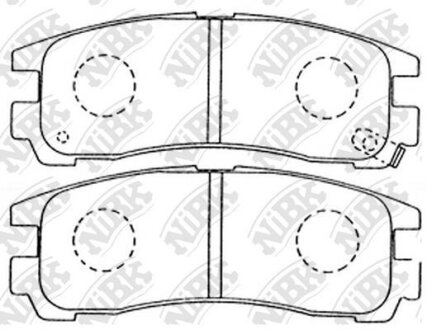 Тормозные колодки дисковые MITSUBISHI GALANT/PAJERO PININ 92- зад. NiBK PN3174