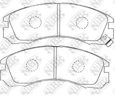 Колодка тормозная перед. CITROEN C-Crosser, DODGE Stealth, MITSUBISHI Lancer Cedia, Delica, Chario NiBK PN3233