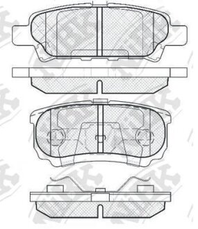 Колодка тормозная зад. DODGE Avenger, Caliber, JEEP Compass, Patriot, MITSUBISHI Galant, Outland NiBK PN3502