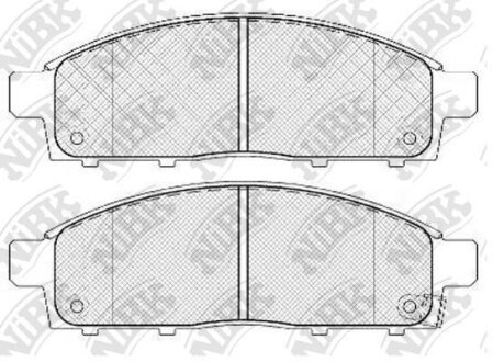 Колодка тормозная перед. MITSUBISHI Zinger, L200, Triton, Pajero Sport, NISSAN NV Vanette, NV200 V NiBK PN3809 (фото 1)