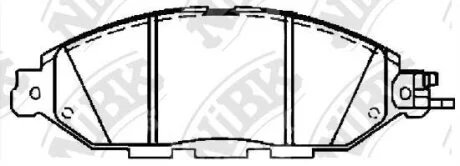 Колодки тормозные NISSAN MURANO 14- перед. NiBK PN50001