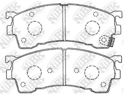 Колодки тормозные MAZDA 626/XEDOS 98- перед. NiBK PN5239