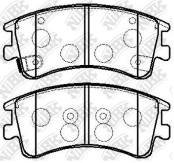 Колодка тормозная дисковые MAZDA Mazda 6, Mazda 6 Wagon NiBK PN5526