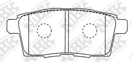 Колодка тормозная зад. MAZDA MPV, CX-7, CX-9, MPV 2 NiBK PN5814